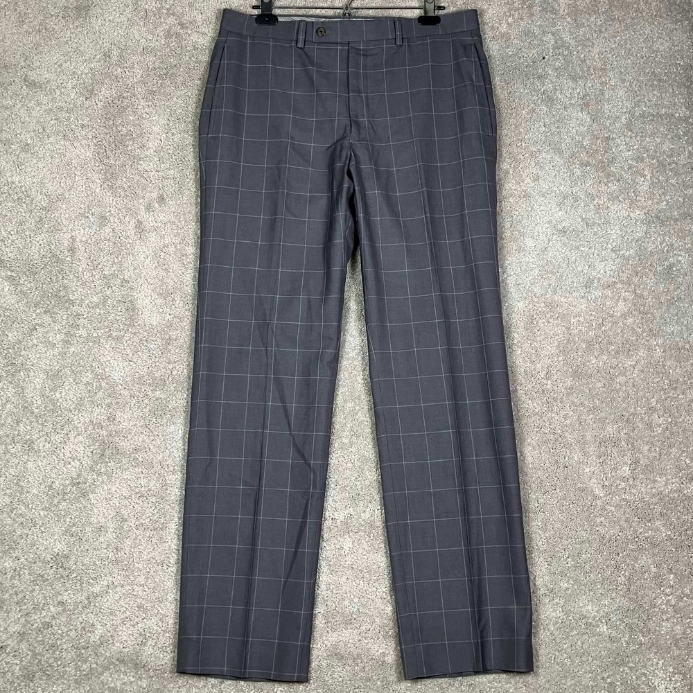 Lauren Ralph Lauren Dress Pants Mens 33x32 (Fits 34x30) Gray Windowpane Trousers